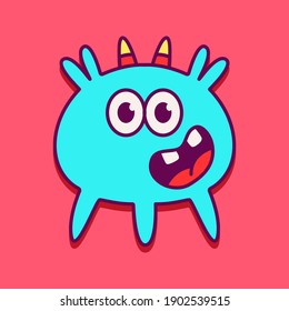 cute doodle monster designs  for coloring, backgrounds, stickers, logos, symbol, icons and more