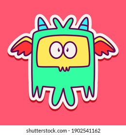 cute doodle monster designs  for coloring, backgrounds, stickers, logos, symbol, icons and more