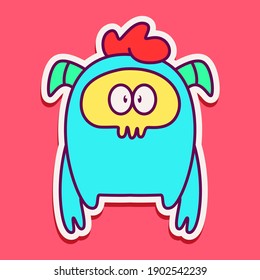 cute doodle monster designs  for coloring, backgrounds, stickers, logos, symbol, icons and more