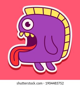 cute doodle monster designs  for coloring, backgrounds, stickers, logos, symbol, icons and more