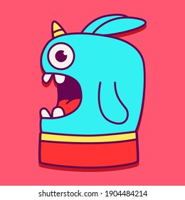 cute doodle monster designs  for coloring, backgrounds, stickers, logos, symbol, icons and more