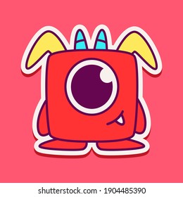 cute doodle monster designs  for coloring, backgrounds, stickers, logos, symbol, icons and more