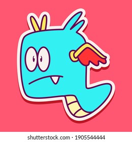 cute doodle monster designs  for coloring, backgrounds, stickers, logos, symbol, icons and more