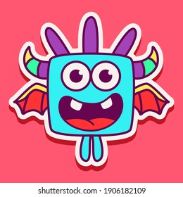 cute doodle monster designs  for coloring, backgrounds, stickers, logos, symbol, icons and more