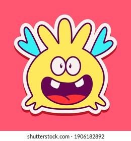 cute doodle monster designs  for coloring, backgrounds, stickers, logos, symbol, icons and more