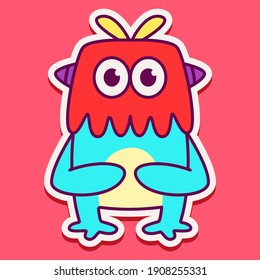 cute doodle monster designs  for coloring, backgrounds, stickers, logos, symbol, icons and more
