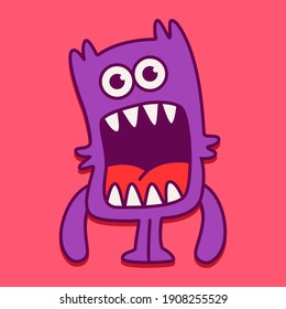 cute doodle monster designs  for coloring, backgrounds, stickers, logos, symbol, icons and more
