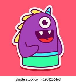 cute doodle monster designs  for coloring, backgrounds, stickers, logos, symbol, icons and more
