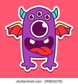 cute doodle monster designs  for coloring, backgrounds, stickers, logos, symbol, icons and more
