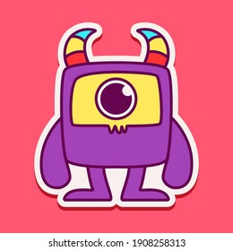 cute doodle monster designs  for coloring, backgrounds, stickers, logos, symbol, icons and more
