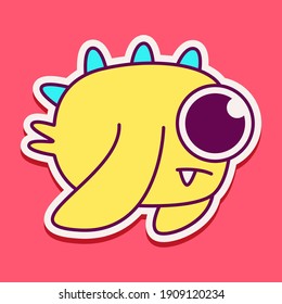 cute doodle monster designs for coloring, backgrounds, stickers, logos, symbol, icons and more