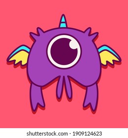 cute doodle monster designs for coloring, backgrounds, stickers, logos, symbol, icons and more