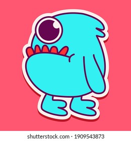 cute doodle monster designs for coloring, backgrounds, stickers, logos, symbol, icons and more