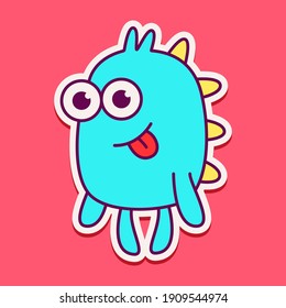 cute doodle monster designs for coloring, backgrounds, stickers, logos, symbol, icons and more
