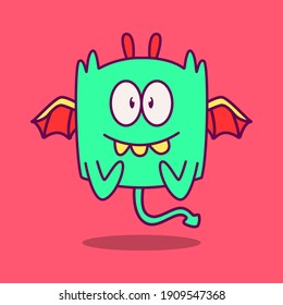 cute doodle monster designs for coloring, backgrounds, stickers, logos, symbol, icons and more