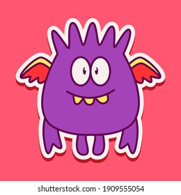 cute doodle monster designs for coloring, backgrounds, stickers, logos, symbol, icons and more