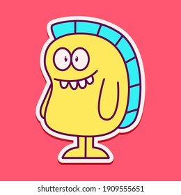cute doodle monster designs for coloring, backgrounds, stickers, logos, symbol, icons and more