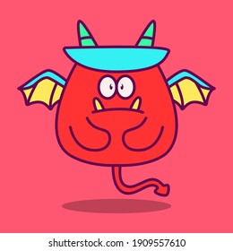 cute doodle monster designs for coloring, backgrounds, stickers, logos, symbol, icons and more