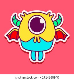 cute doodle monster designs for coloring, backgrounds, stickers, logos, symbol, icons and more