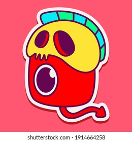 cute doodle monster designs for coloring, backgrounds, stickers, logos, symbol, icons and more