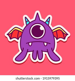 cute doodle monster designs for coloring, backgrounds, stickers, logos, symbol, icons and more