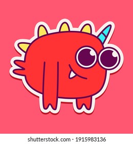 cute doodle monster designs for coloring, backgrounds, stickers, logos, symbol, icons and more