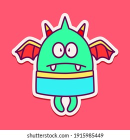 cute doodle monster designs for coloring, backgrounds, stickers, logos, symbol, icons and more