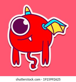 cute doodle monster designs for coloring, backgrounds, stickers, logos, symbol, icons and more
