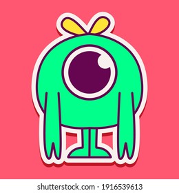 cute doodle monster designs for coloring, backgrounds, stickers, logos, symbol, icons and more