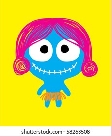 cute doodle monster toy