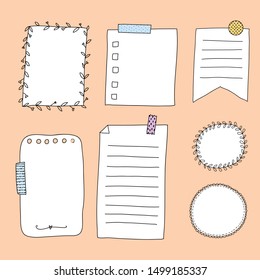 cute doodle note to do list planner