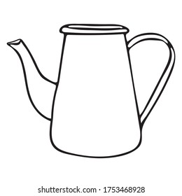 Cute Doodle sobre el tema de la cocina. Jug. Ilustración vectorial dibujada a mano.