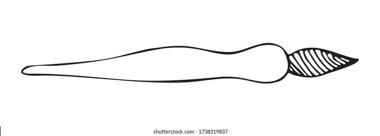 Cute Doodle zum Thema des Büros. Ein Tintenstift. Handgezeichnete Vektorgrafik.