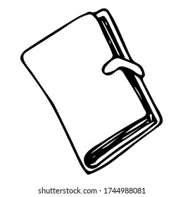 Cute Doodle on the theme of the office. Notebook. Hand-drawn vector illustration.