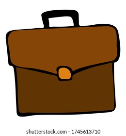 Cute Doodle zum Thema des Büros. Briefkasten für Dokumente. Handgezeichnete Vektorgrafik.