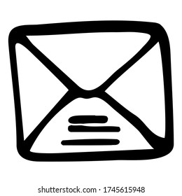 Cute Doodle sobre el tema de la oficina. Carta. Ilustración vectorial dibujada a mano.