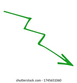 Cute Doodle on the theme of the office. The arrow pointer. Hand-drawn vector illustration.