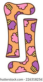 Cute doodle Paar Socken2 aus der Sammlung von gürtelhaften Aufklebern. Cartoon Farbe, Vektorgrafik.