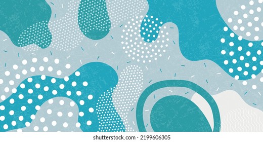 Cute doodle pattern background with abstract shapes. Modern vector pattern.