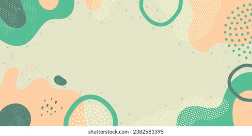 Cute doodle pattern background with abstract shapes. Modern vector pattern.