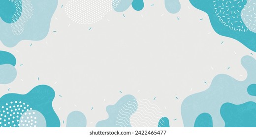 Cute doodle pattern background with abstract shapes. Modern vector pattern.