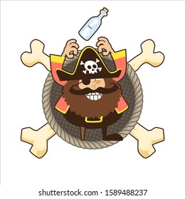 cute doodle pirates cartoon illustration