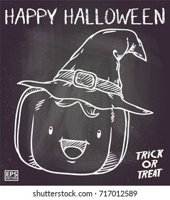 cute doodle pumpkin isolated