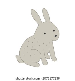 Cute Doodle Rabbit. Vector illustration