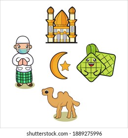 lindo doodle ramadan diseños ilustración vectorial eps 10