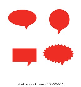 cute doodle of red speech bubbles