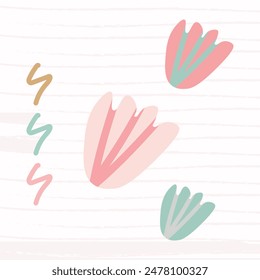 Cute doodle shape element background template