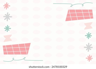 Cute doodle shape element background template