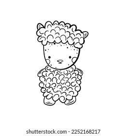 Carne de garabato para su diseño, adorables elementos dibujados a mano a mano. Tema de enfermería, ilustración vectorial. Colorido de la página.