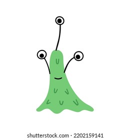 Cute doodle slippery monster icon. Happy Halloween